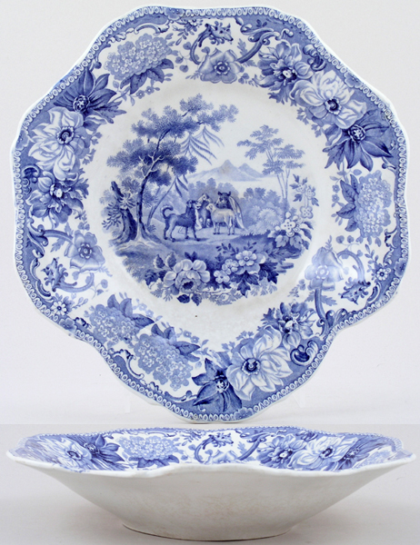 Dish dessert The Dog and The Sheep c1830